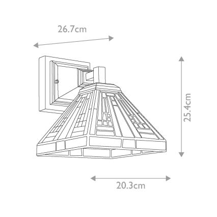 Quoizel - Стенно осветително тяло Tiffany STEPHEN 1xE27/100W/230V