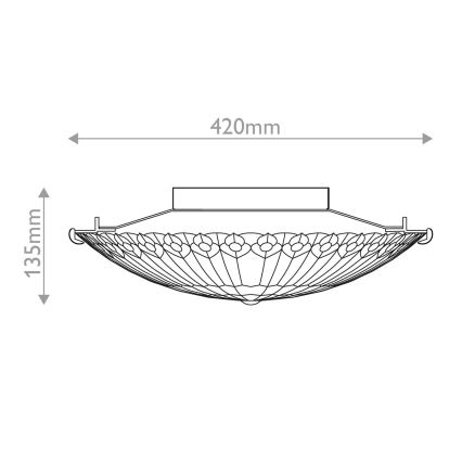 Quoizel - Плафон WATKINS 2xE27/60W/230V Ø 42 cm