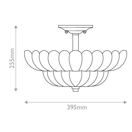 Quoizel - Плафон WHITECAP 4xE14/40W/230V Ø 39,5 cm