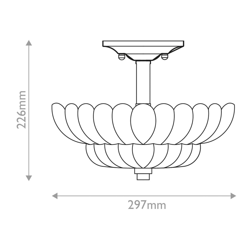 Quoizel - Плафон WHITECAP 3xE14/40W/230V Ø 29,7 cm