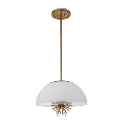 Quoizel - Висящ полилей STARING 3xE14/40W/230V Ø 45,7 cm златист/патина/бял