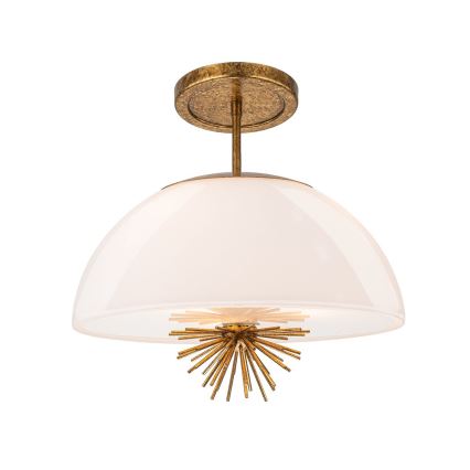 Quoizel - Висящ полилей STARING 3xE14/40W/230V Ø 45,7 cm златист/патина/бял
