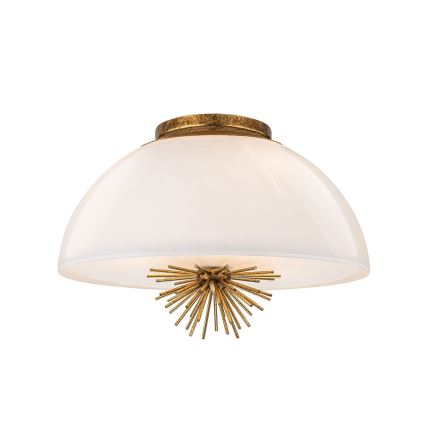 Quoizel - Висящ полилей STARING 3xE14/40W/230V Ø 45,7 cm златист/патина/бял
