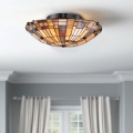 Quoizel - Таванно осветително тяло Tiffany INGLENOOK 2xE27/60W/230V Ø 40,7 см
