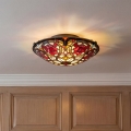 Quoizel - Таванно осветително тяло Tiffany LARISSA 2xE27/40W/230V, диам. 41,2 см