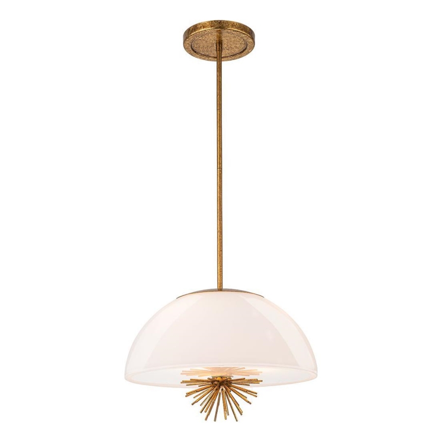 Quoizel - Висящ полилей STARING 3xE14/40W/230V Ø 45,7 cm златист/патина/бял