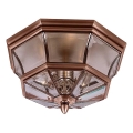 Quoizel - Външно таванно осветително тяло NEWBURY 3xE14/60W/230V IP44, медно