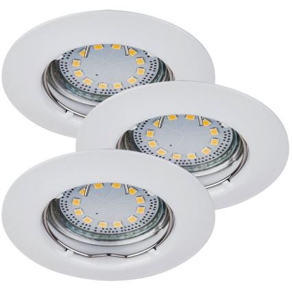 Rabalux - Комплект от 3 LED вградени осветителни тела, 1xGU10/3W/230V, IP40