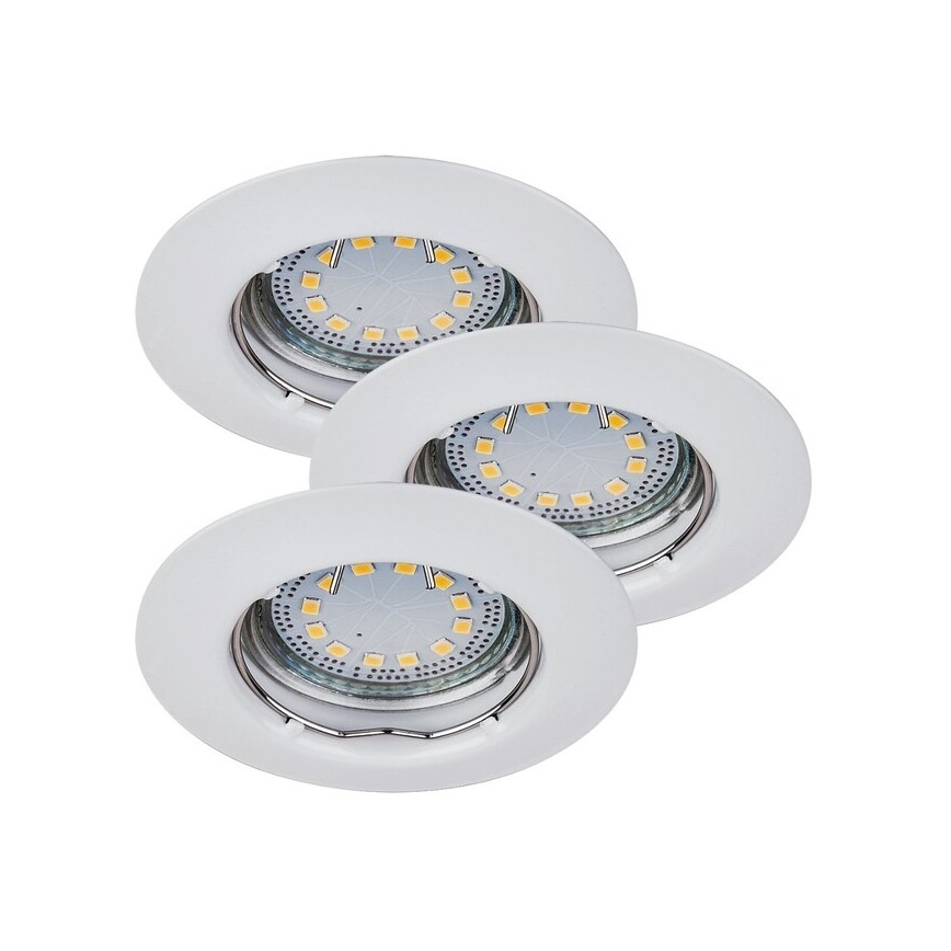 Rabalux - Комплект от 3 LED вградени осветителни тела, 1xGU10/3W/230V, IP40