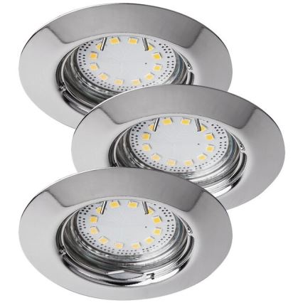 Rabalux - К-кт 3xLED Лампа за вграждане в баня 3xGU10/3W/230V IP44