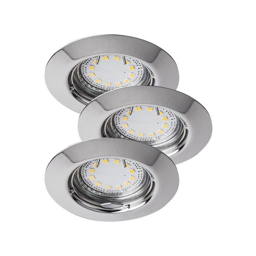 Rabalux - К-кт 3xLED Лампа за вграждане в баня 3xGU10/3W/230V IP44
