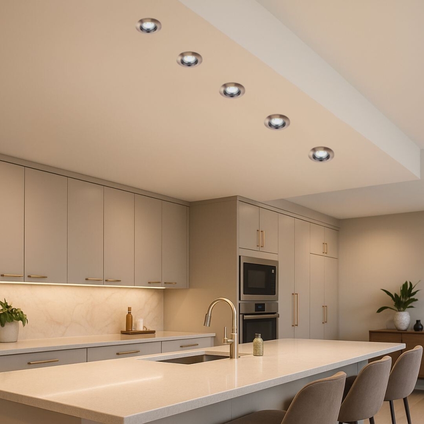 Rabalux - К-кт 3xLED Лампа за вграждане 3xGU10/3W/230V IP40