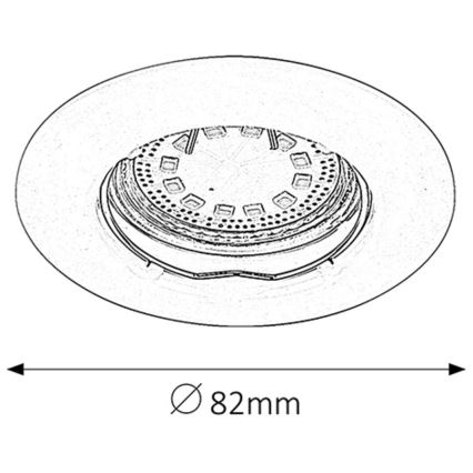 Rabalux - К-кт 3xLED Лампа за вграждане 3xGU10/3W/230V IP40