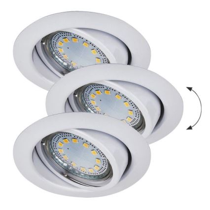 Rabalux - К-кт 3xLED Лампа за вграждане в баня 3xGU10/3W/230V IP40