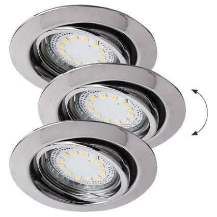 Rabalux - К-кт 3xLED Лампа за вграждане 3xGU10/3W/230V IP40