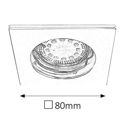 Rabalux - Комплект от 3 LED вградени осветителни тела за баня 1xGU10/3W/230V IP44