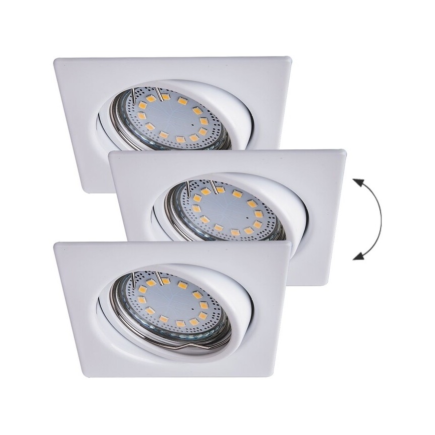 Rabalux - К-кт 3xLED Лампа за вграждане 3xGU10/3W/230V IP40