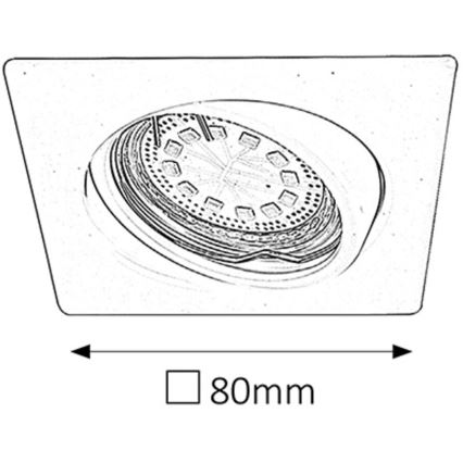 Rabalux - К-кт 3xLED Лампа за вграждане 3xGU10/3W/230V IP40