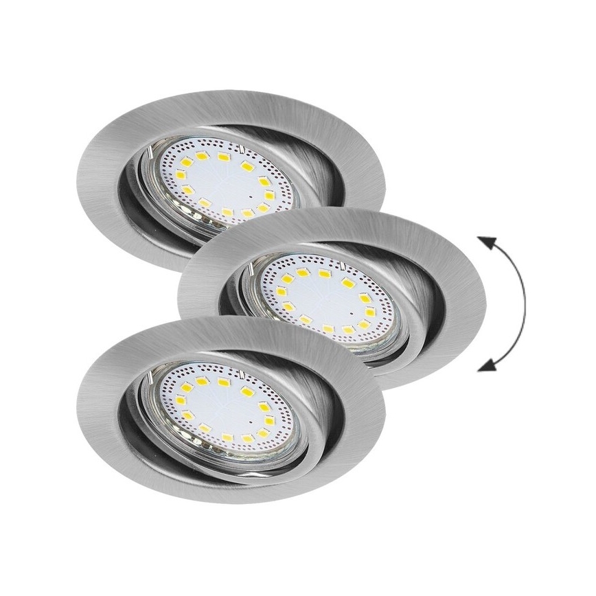 Rabalux - К-кт 3xLED Лампа за вграждане 3xGU10/3W/230V IP40