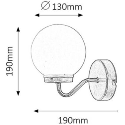 Rabalux - За баня Стенна лампа 1xE14/40W/230V IP44