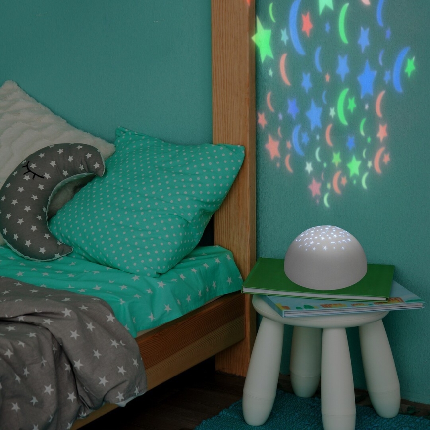 Rabalux - LED Нощна лампа RGB LED/0,5W/3xAA
