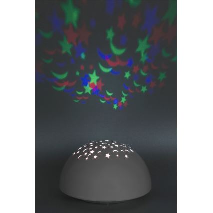 Rabalux - LED Нощна лампа RGB LED/0,5W/3xAA