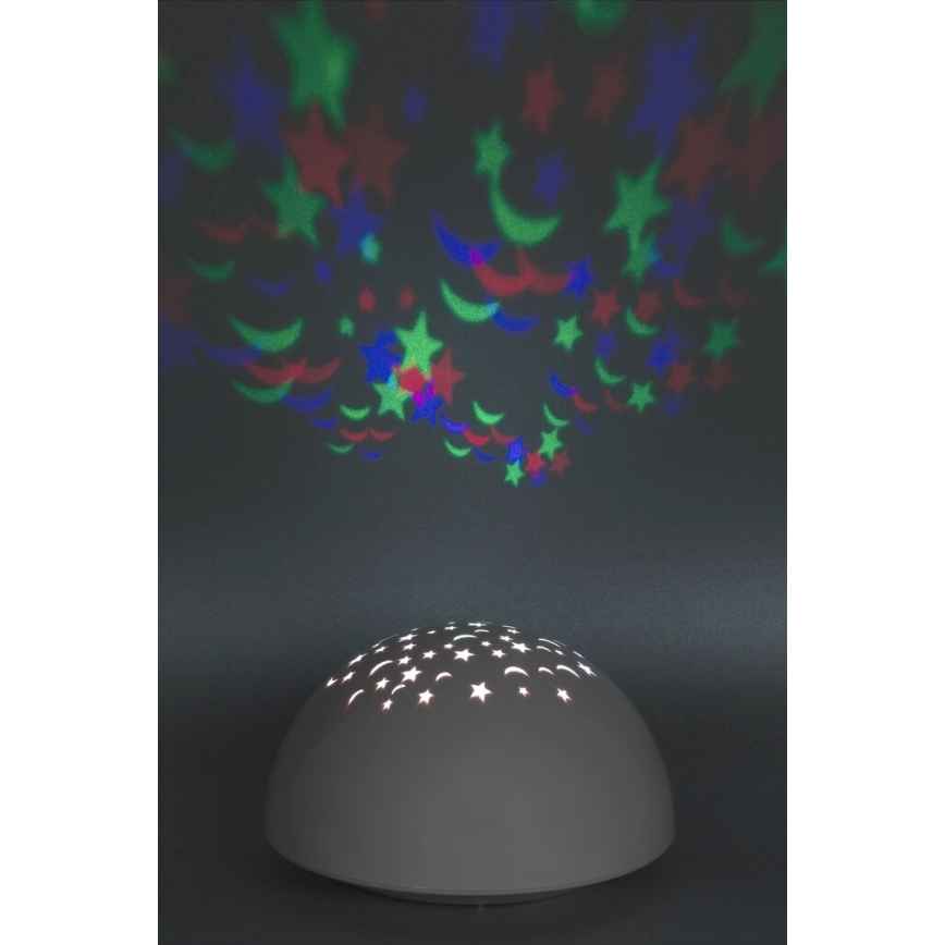 Rabalux - LED Нощна лампа RGB LED/0,5W/3xAA