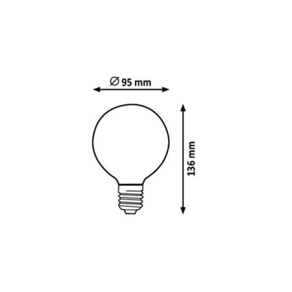Rabalux - LED Крушка G95 E27/7,2W/230V 2700K