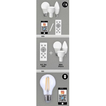 Rabalux - LED RGB Димируема крушка A60 E27/10W/230V Wi-Fi 3000-6500K