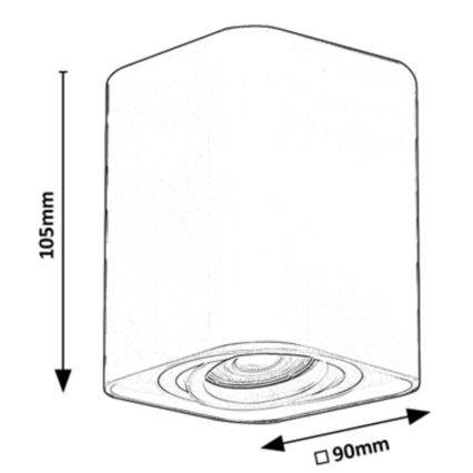Rabalux - Спот 1xGU10/42W/230V черен