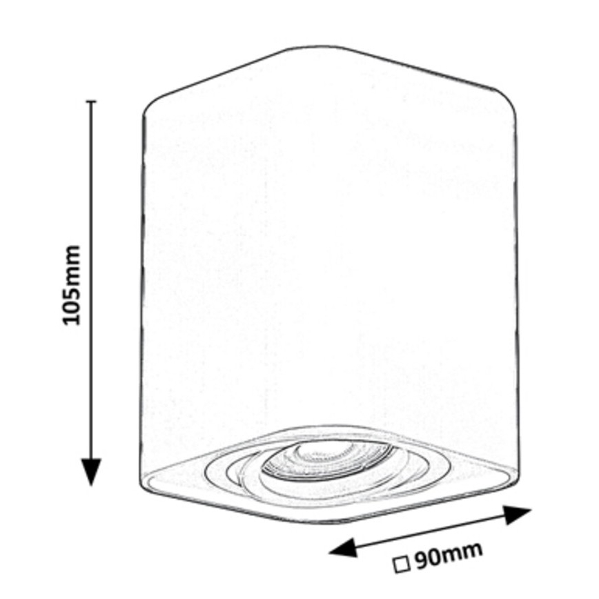 Rabalux - Спот 1xGU10/42W/230V черен