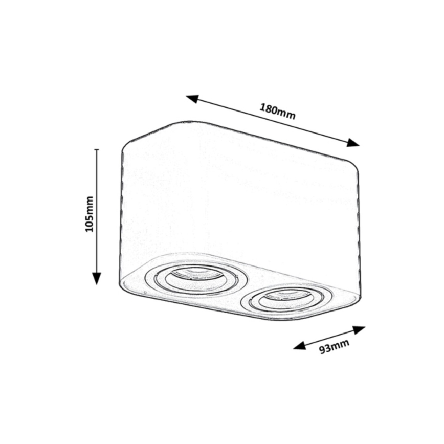 Rabalux - Спот 2xGU10/42W/230V черен