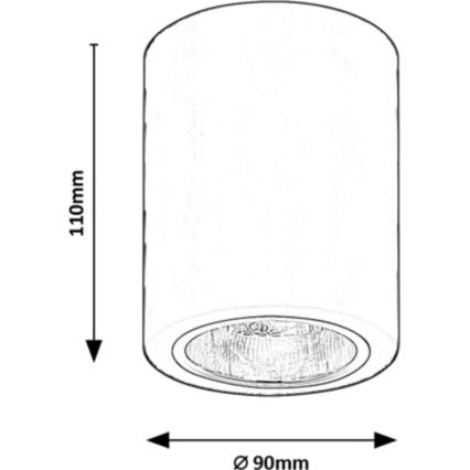 Rabalux - Спот 1xE27/25W/230V черен