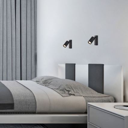 Rabalux - Стенен спот 1xGU10/25W/230V черен