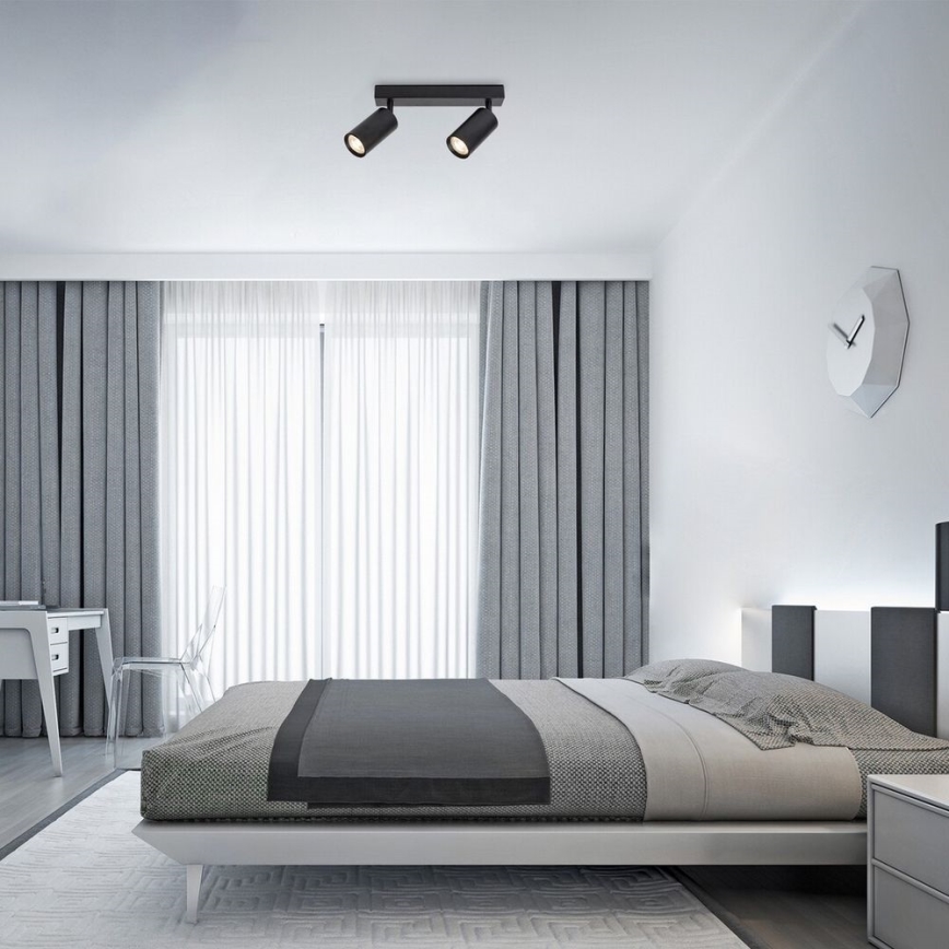 Rabalux - Таванен спот 2xGU10/25W/230V черен