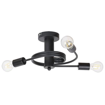 Rabalux - повърхностно монтиран Полилей 3xE27/15W/230V черна
