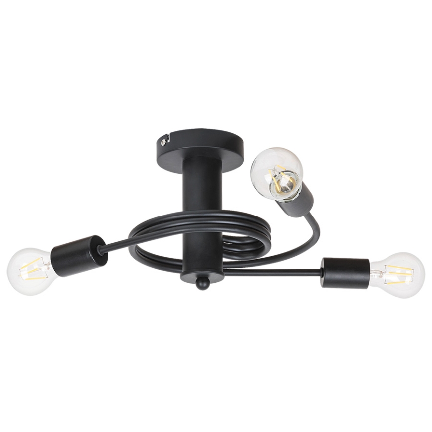 Rabalux - повърхностно монтиран Полилей 3xE27/15W/230V черна