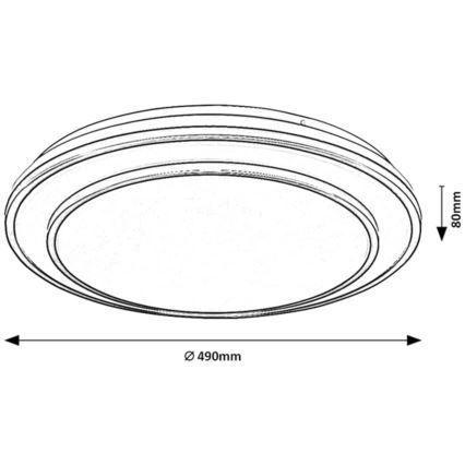 Rabalux - LED димируем плафон LED/40W/230V 3000-6500K черен Ø 49 cm + дистанционно управление