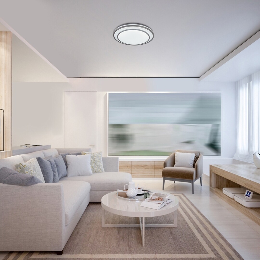 Rabalux - LED Димируема лампа LED/40W/230V 3000-6500K сребриста + дистанционно
