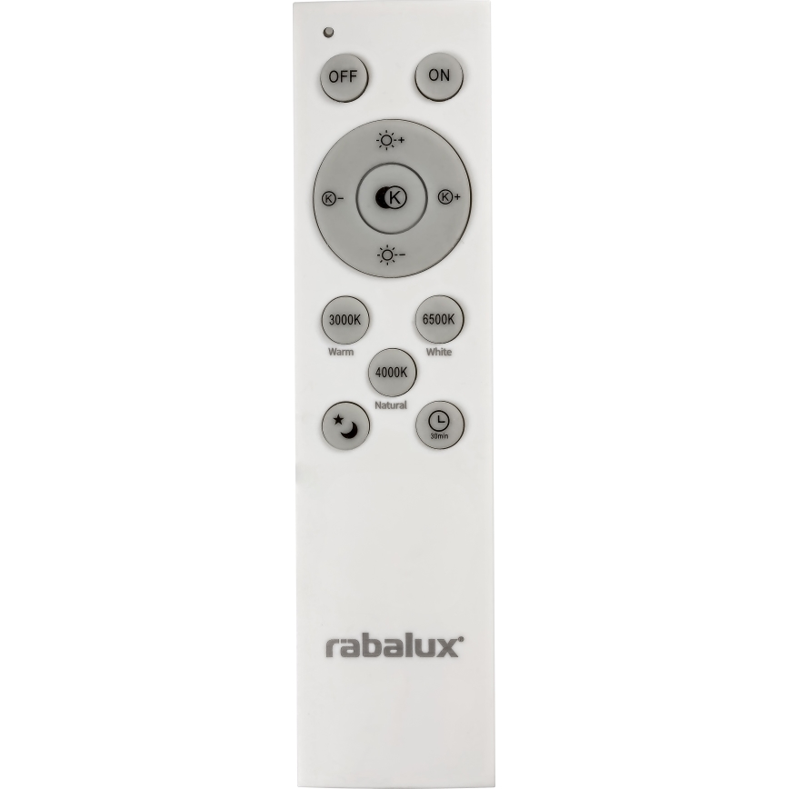 Rabalux - LED Димируема лампа LED/40W/230V 3000-6500K сребриста + дистанционно