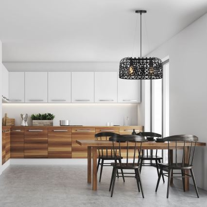 Rabalux - Полилей 2xE27/60W/230V черна