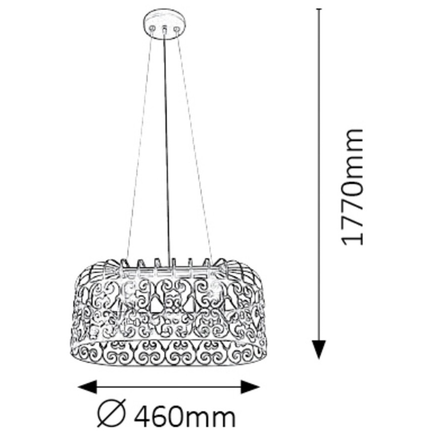 Rabalux - Полилей 2xE27/60W/230V черна