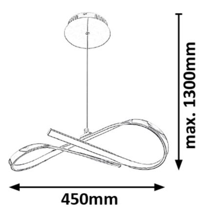 Rabalux - LED Полилей на верижка LED/20W/230V
