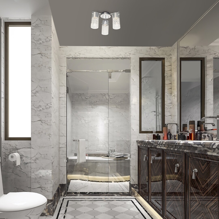 Rabalux - Таванно осветително тяло за баня 3xE14/40W/230V IP44 Ø 33,5 см