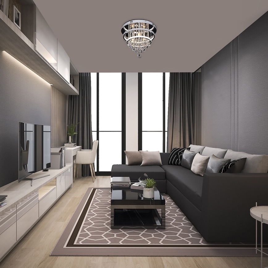 Rabalux 2237 - Кристален полилей за повърхностен монтаж PALLAS LED/32W/230V + 3xE14/40W