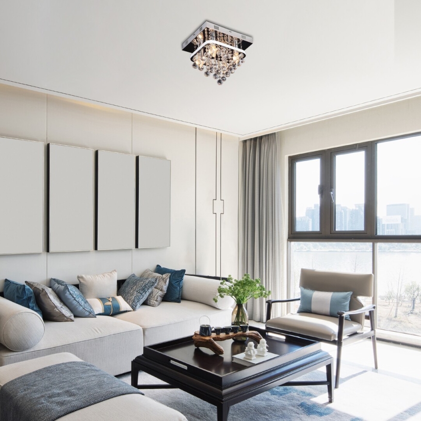 Rabalux - Кристален полилей за повърхностен монтаж LED/23W/230V + 4xE14/40W