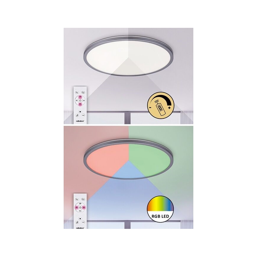 Rabalux - LED RGB Димируем плафон LED/22W/230V Wi-Fi Tuya + дистанционно управление