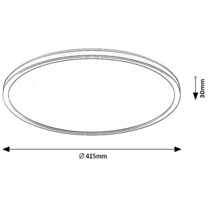 Rabalux - LED RGB таванно осветително тяло с регулиране на яркостта LED/22W/230V Wi-Fi Tuya + дистанционно управление, диаметър 41,5 см