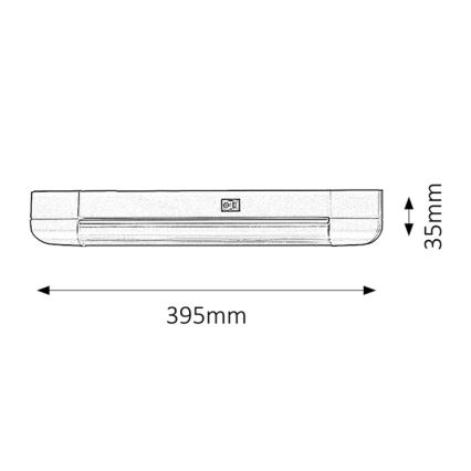 Rabalux - LED Лампа за под кухненски шкаф BAND LIGHT 1xG13/10W/230V 39,5 см сребрист