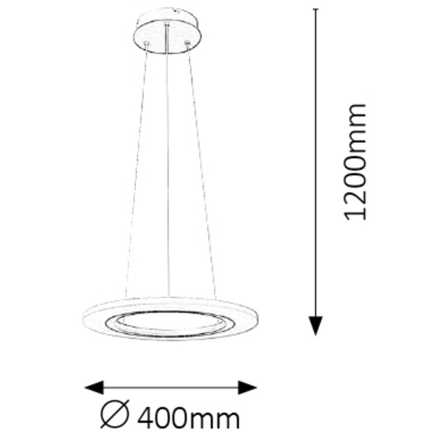 Rabalux 2428 - LED Полилей ADRIENNE LED/20W/230V сребърна